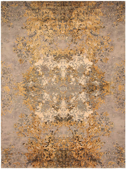 Luxury hand knotted carpet made from Pure Silk & Linen