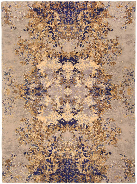 Luxury hand knotted carpet made from Pure Silk & Linen