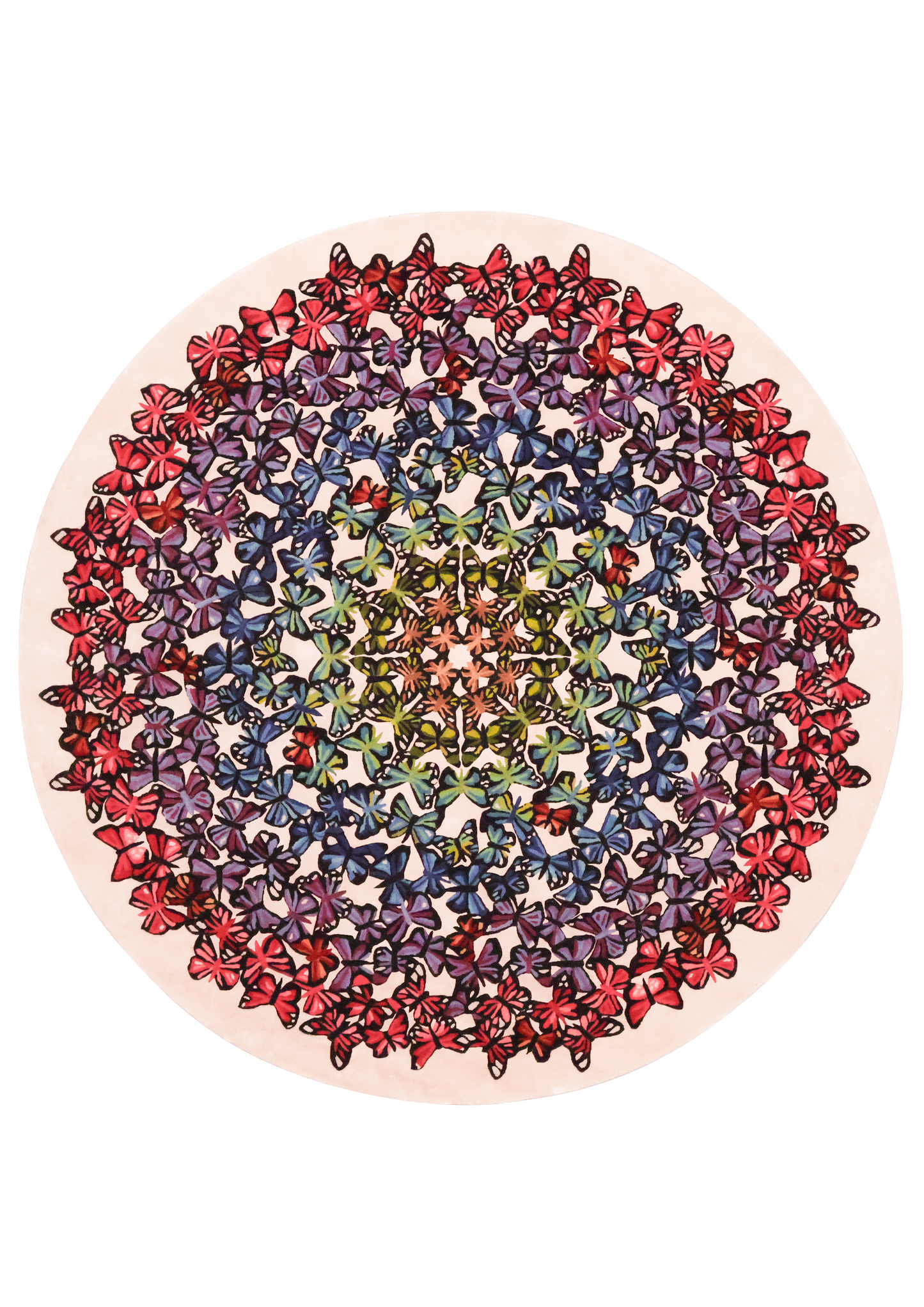 Luxury hand tufted carpet made from Wool & Bamboo Silk