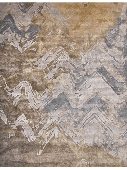 Luxury hand tufted carpet made from 100% Bamboo Silk