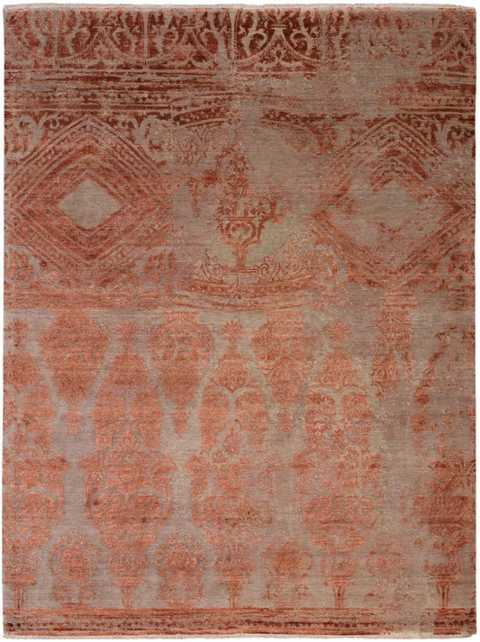 Luxury hand knotted carpet made from Wool & Botanical Silk