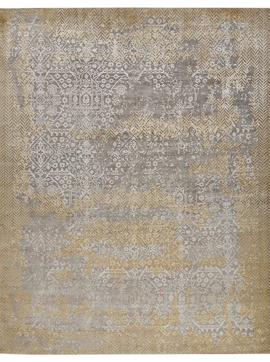 Luxury hand knotted carpet made from Wool & Botanical Silk