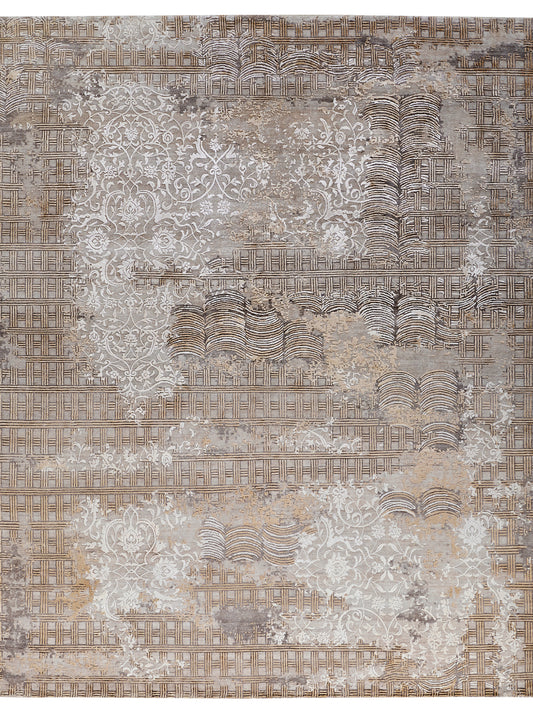 Luxury hand knotted carpet made from Wool & Botanical Silk