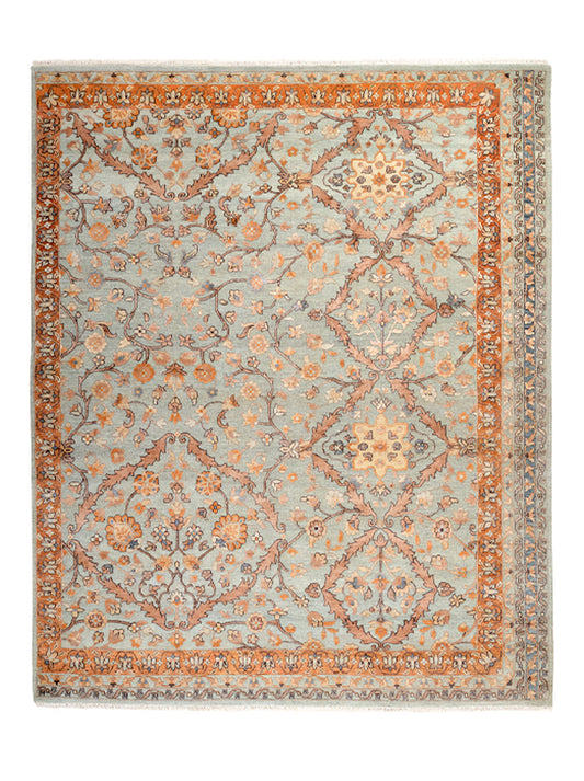 Luxury hand knotted carpet made from Wool & Botanical Silk