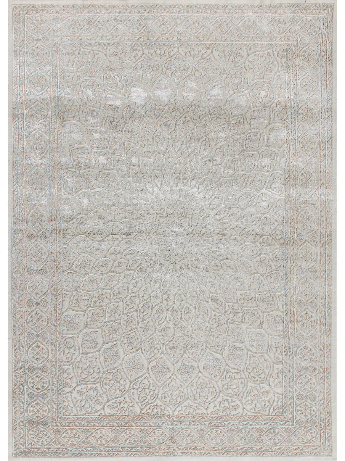 Luxury hand knotted carpet made from Wool & Bamboo Silk