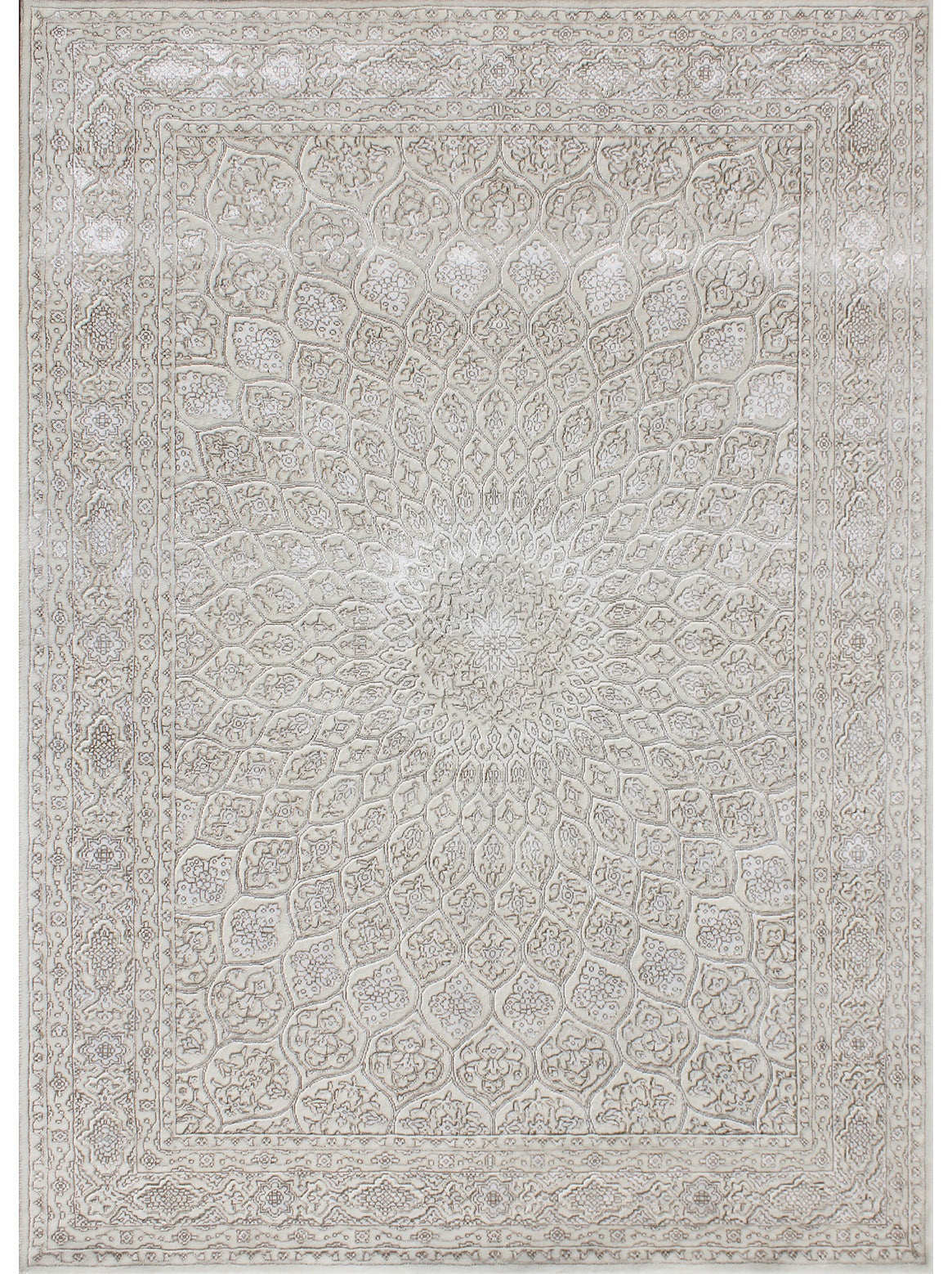 Luxury hand knotted carpet made from Wool & Bamboo Silk