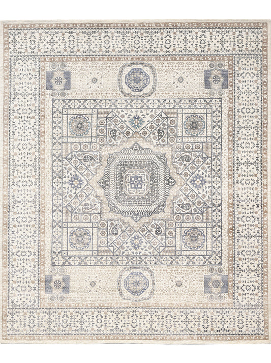 Luxury hand knotted carpet made from Wool & Bamboo Silk