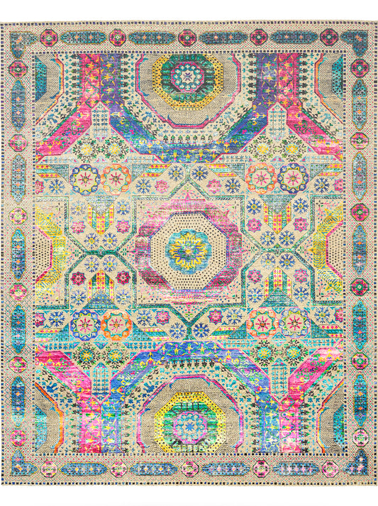 Luxury hand knotted carpet made from Wool & Bamboo Silk