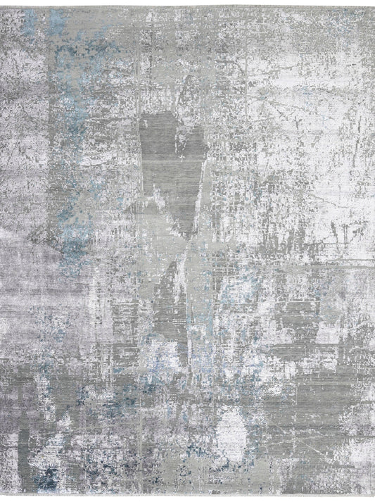 Luxury hand knotted carpet made from Wool & Bamboo Silk