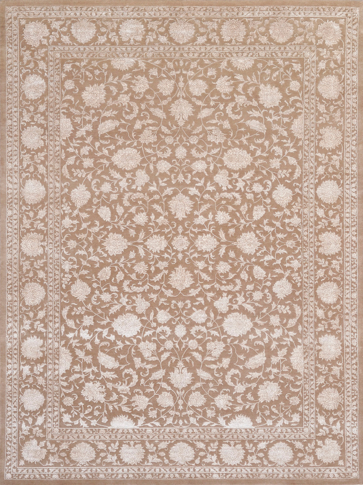Luxury hand knotted carpet made from Wool & Bamboo Silk