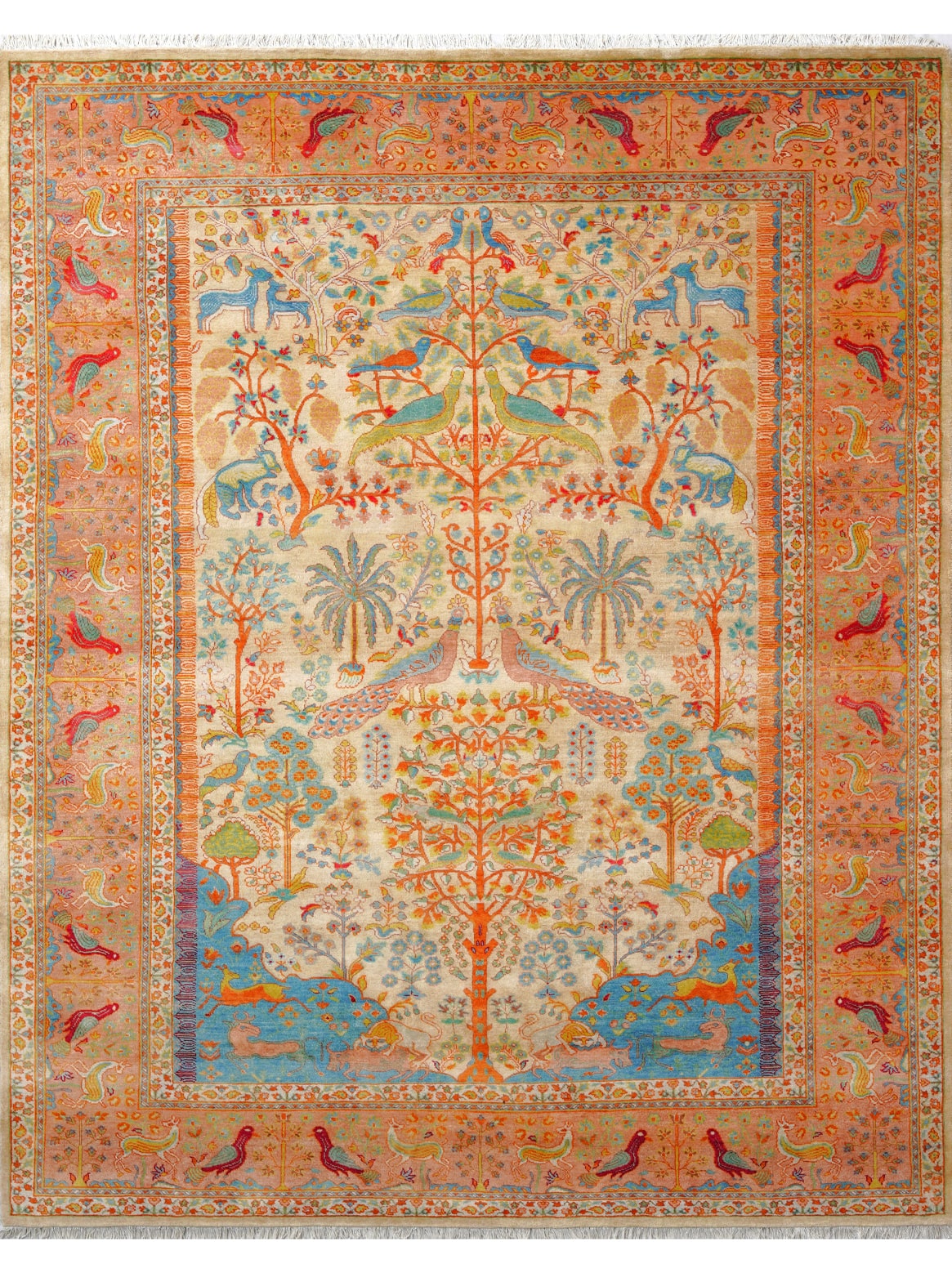 Luxury hand knotted carpet made from 100% Wool