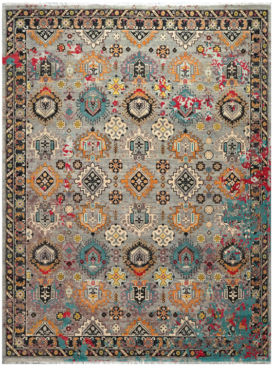 Luxury hand knotted carpet made from 100% Wool