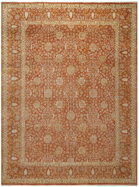 Luxury hand knotted carpet made from 100% Wool