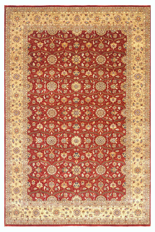Luxury hand knotted carpet made from Wool & Silk