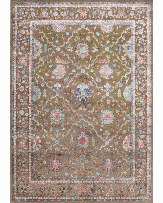 Luxury hand knotted carpet made from Wool & Bamboo Silk