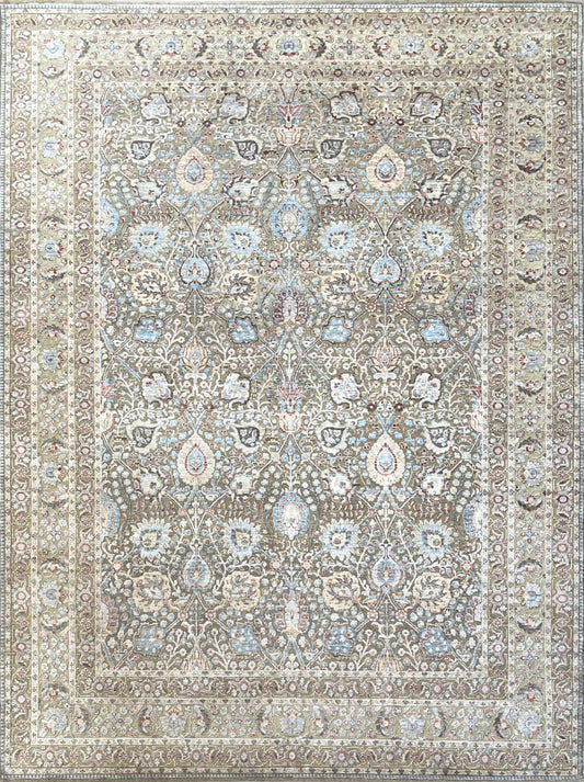 Luxury hand knotted carpet made from Wool & Bamboo Silk
