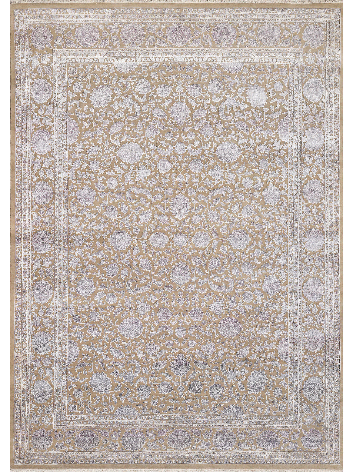 Luxury hand knotted carpet made from Wool & Bamboo Silk