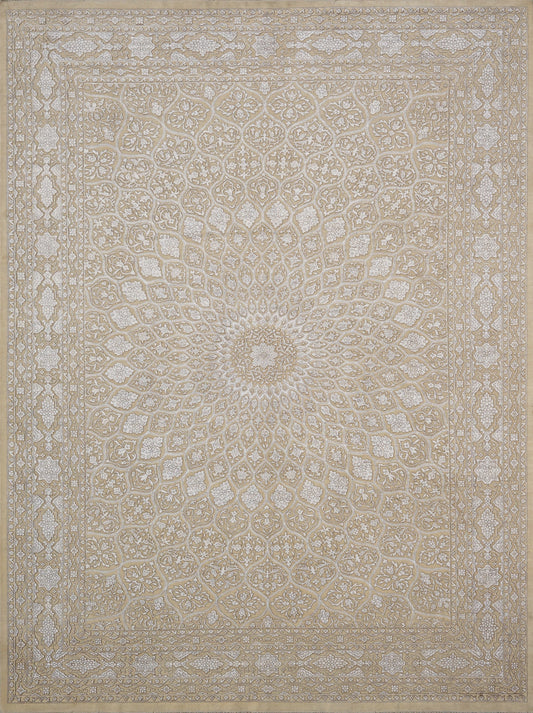 Luxury hand knotted carpet made from 100% Wool