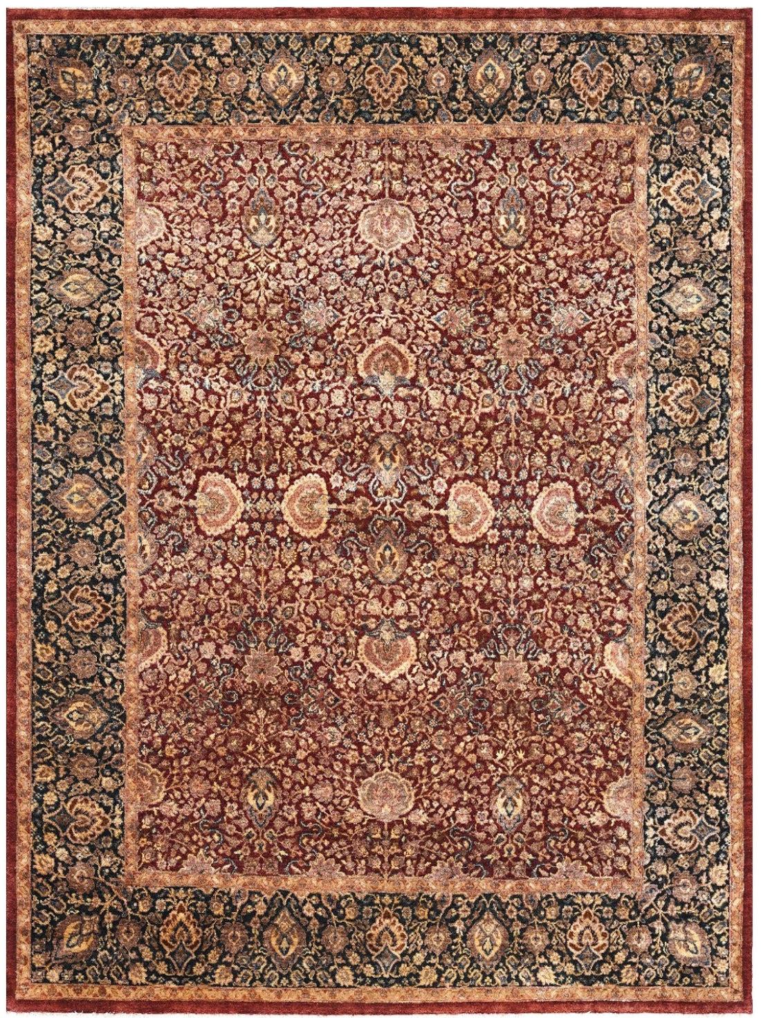 Luxury hand knotted carpet made from 100% Wool