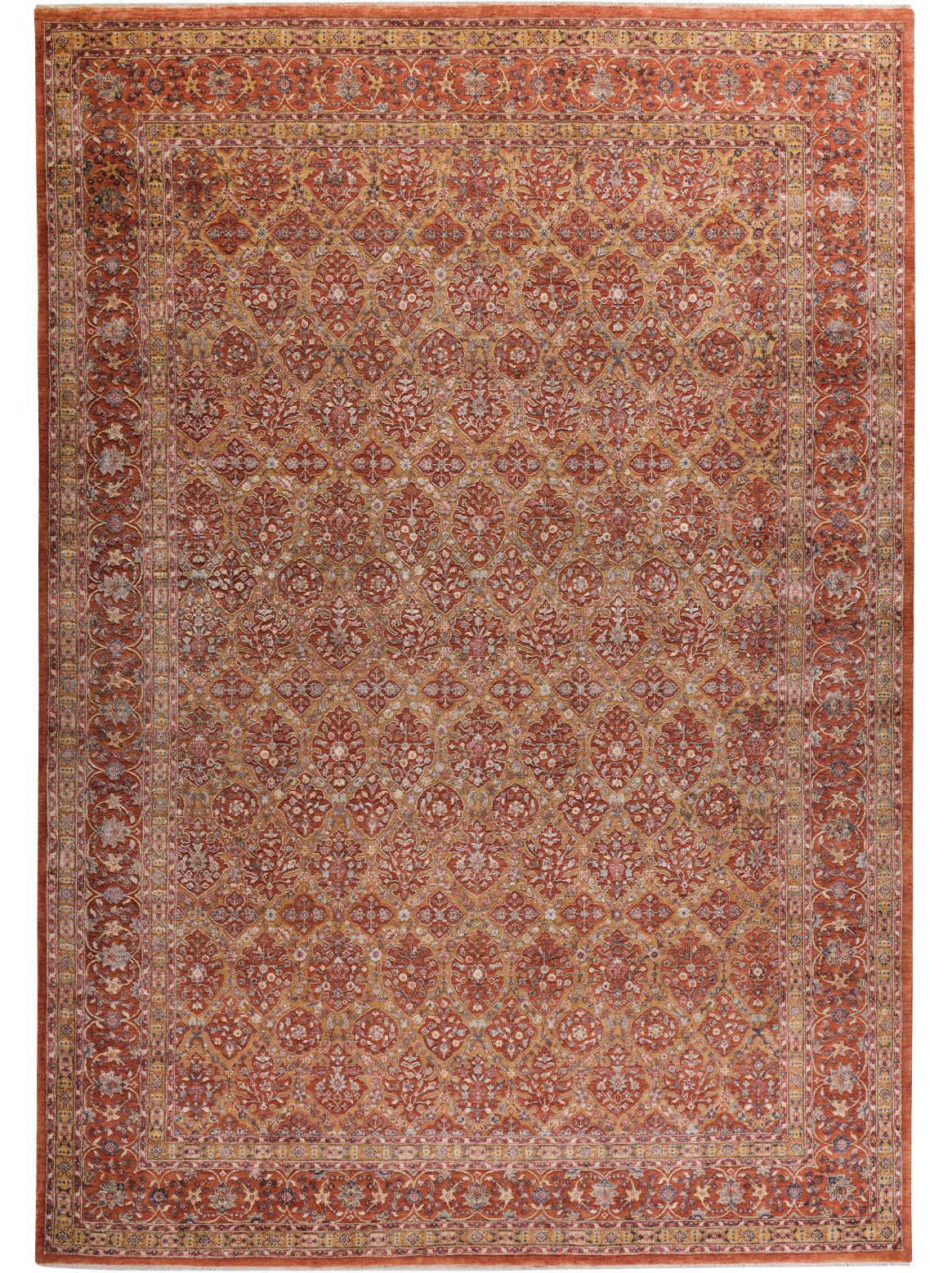 Luxury hand knotted carpet made from 100% Wool