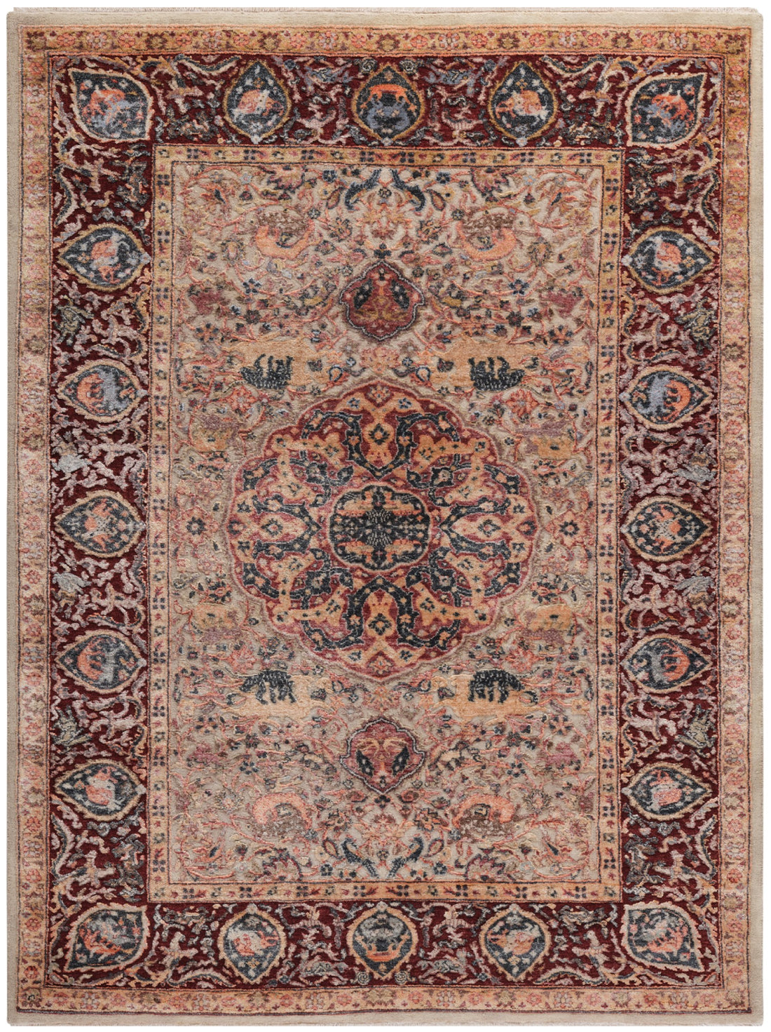 Luxury hand knotted carpet made from 100% Wool