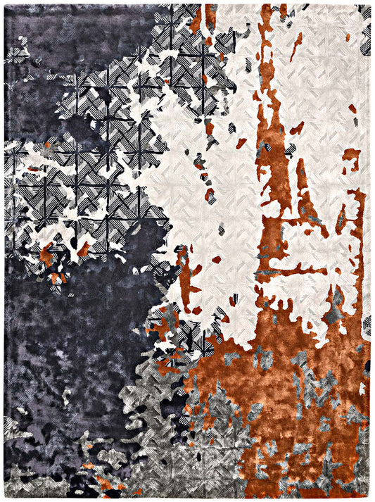 Luxury hand tufted carpet made from 100% Botanical Silk