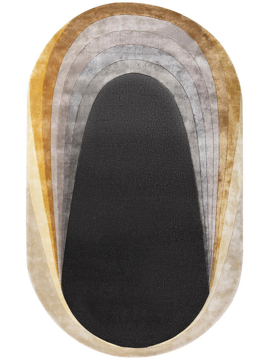 Luxury hand tufted carpet made from 100% Botanical Silk