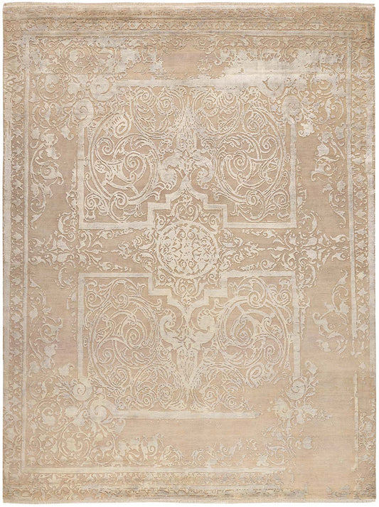 Luxury hand knotted carpet made from Wool & Botanical Silk