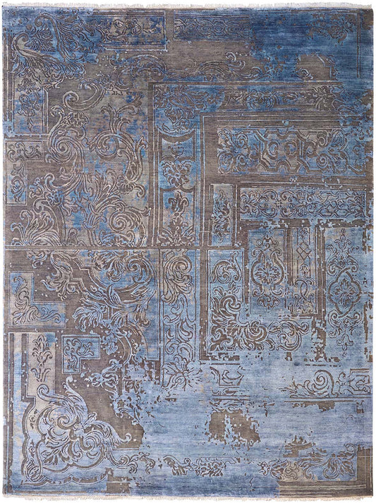 Luxury hand knotted carpet made from Wool & Botanical Silk