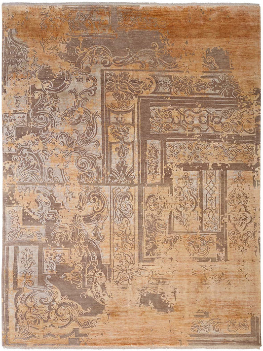 Luxury hand knotted carpet made from Wool & Botanical Silk