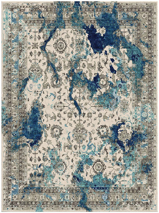 Luxury hand knotted carpet made from Wool & Pure Silk
