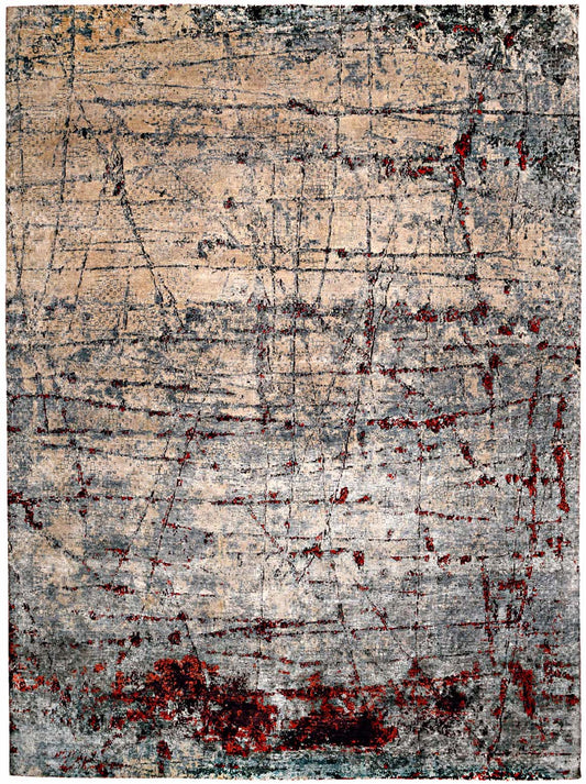 Luxury hand knotted carpet made from Wool & Bamboo Silk