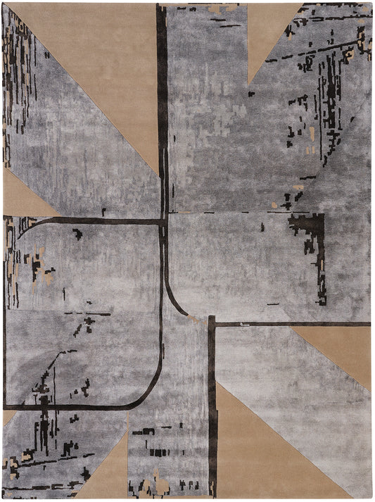 Luxury hand tufted carpet made from Wool & Botanical Silk