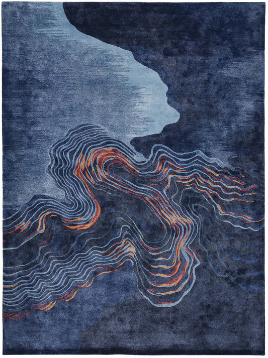 Luxury hand tufted carpet made from 100% Botanical Silk