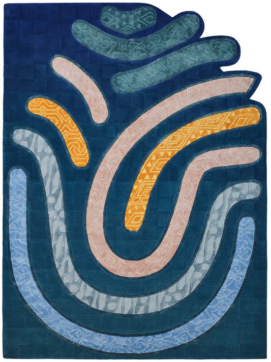 Luxury hand tufted carpet made from 100% Botanical Silk