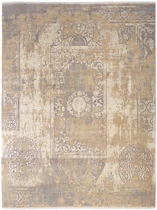 Luxury hand knotted carpet made from Wool & Botanical Silk