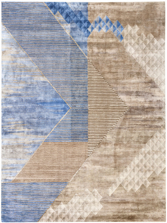 Luxury hand tufted carpet made from Wool & Botanical Silk