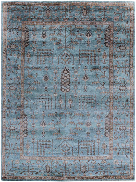 Luxury hand knotted carpet made from 100% Bamboo Silk