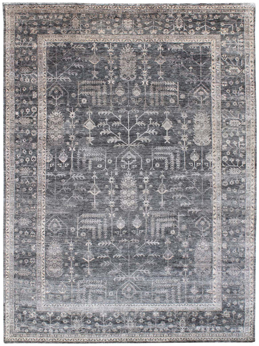 Luxury hand knotted carpet made from 100% Bamboo Silk