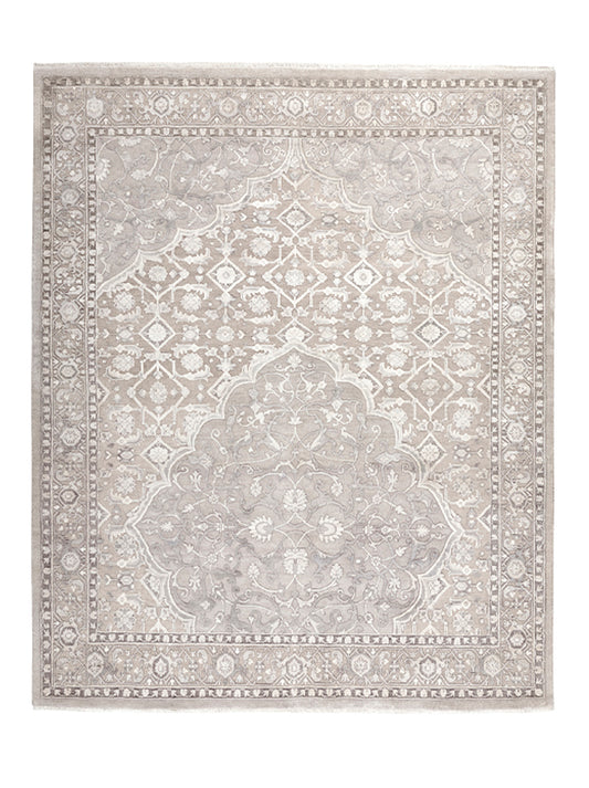 Luxury hand knotted carpet made from Wool & Botanical Silk