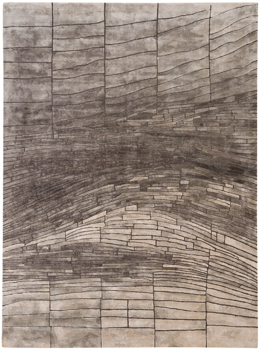 Luxury hand tufted carpet made from Wool & Botanical Silk