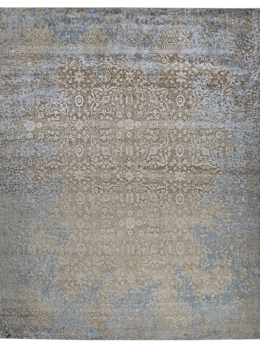 Luxury hand knotted carpet made from Wool & Botanical Silk