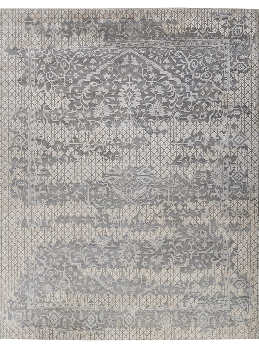 Luxury hand knotted carpet made from Wool & Botanical Silk