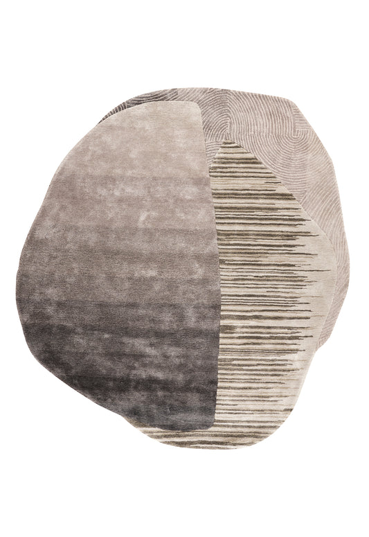 Luxury hand tufted carpet made from Wool & Botanical Silk