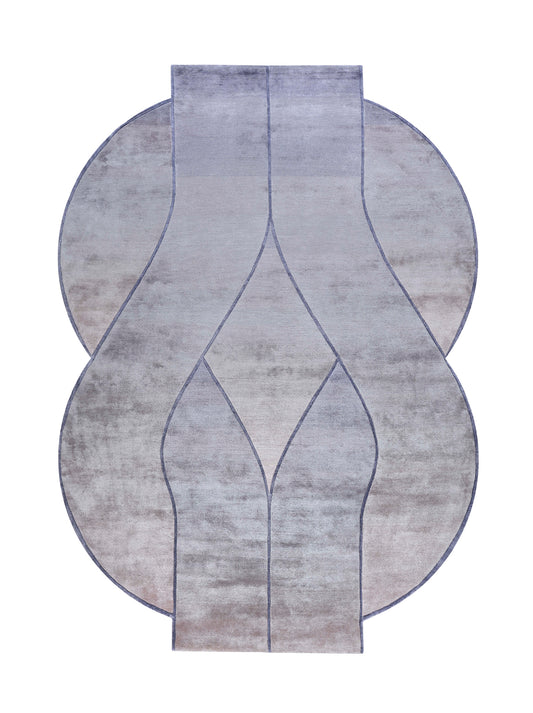 Luxury hand knotted carpet made from 100% Botanical Silk