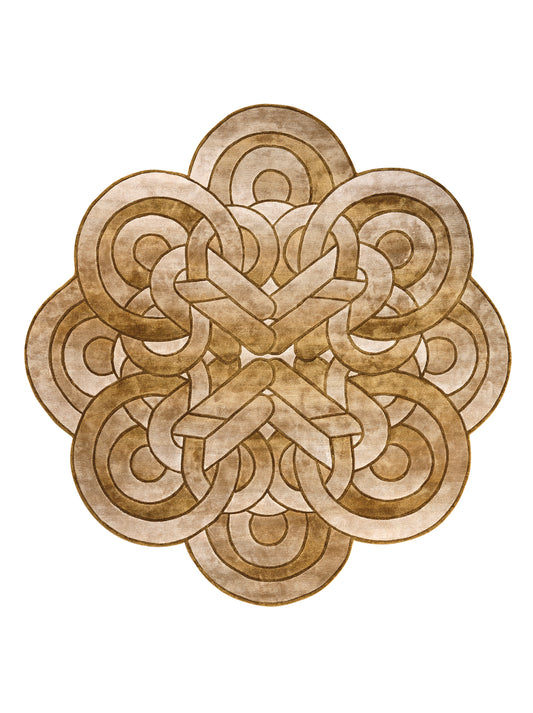 Luxury hand knotted carpet made from 100% Botanical Silk