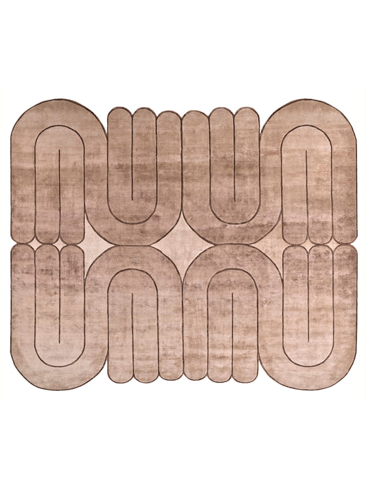 Luxury hand knotted carpet made from 100% Botanical Silk