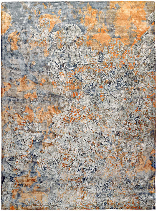 Luxury hand tufted carpet made from 100% Botanical Silk