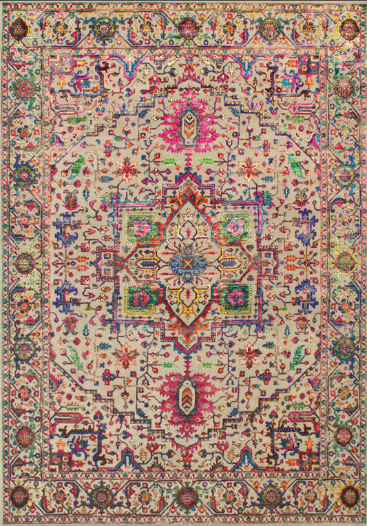 Luxury hand knotted carpet made from Wool & Bamboo Silk