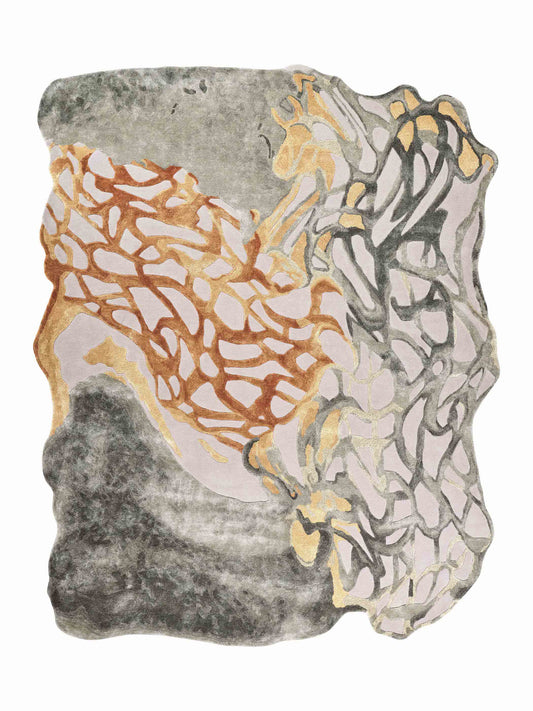 Luxury hand tufted carpet made from Wool & Botanical Silk